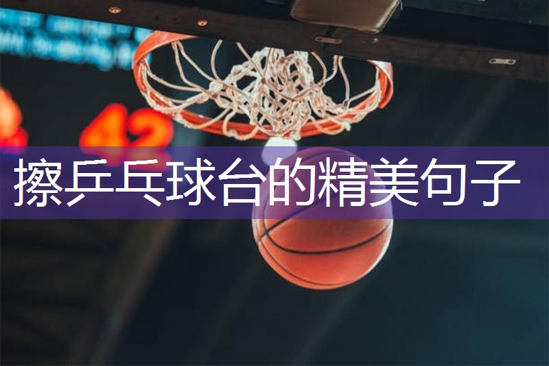 擦乒乓球台的精美句子